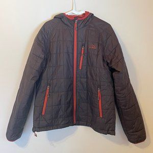 Mens LL Bean Primaloft Packaway Hooded Jacket